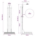 VidaXL Prysznic na zewnątrz 225 cm Drewno akacjowe i stal nierdzewna