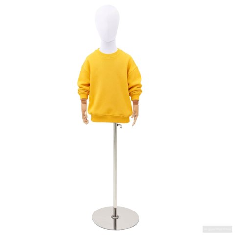 VidaXL Regulowany manekin 120-150 cm z podstawą Dla obu płci PP Biały