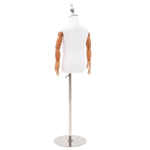 VidaXL Regulowany manekin 120-150 cm z podstawą Dla obu płci PP Biały