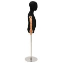 VidaXL Regulowany manekin 120-150 cm z podstawą Dla obu płci PP Czarny