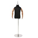 VidaXL Regulowany manekin 120-150 cm z podstawą Dla obu płci PP Czarny