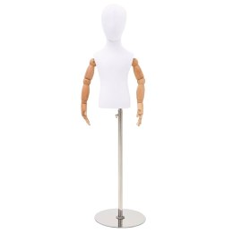 VidaXL Regulowany manekin 120-157 cm z podstawą Dla obu płci PP Biały