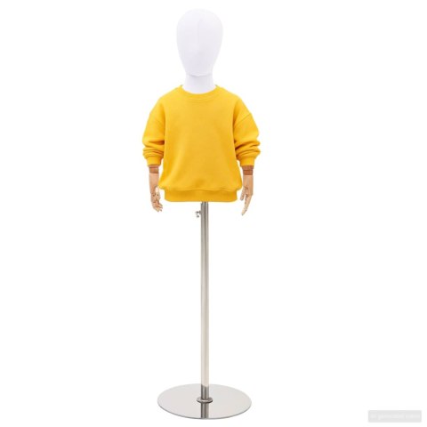 VidaXL Regulowany manekin 120-157 cm z podstawą Dla obu płci PP Biały