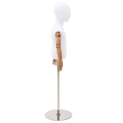 VidaXL Regulowany manekin 120-157 cm z podstawą Dla obu płci PP Biały