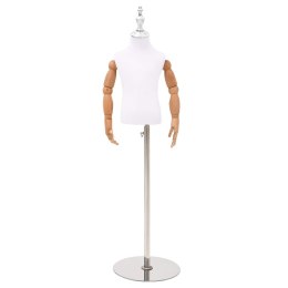 VidaXL Regulowany manekin 120-157 cm z podstawą Dla obu płci PP Biały