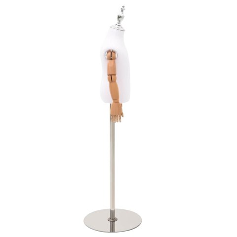 VidaXL Regulowany manekin 120-157 cm z podstawą Dla obu płci PP Biały