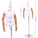 VidaXL Regulowany manekin 120-157 cm z podstawą Dla obu płci PP Biały
