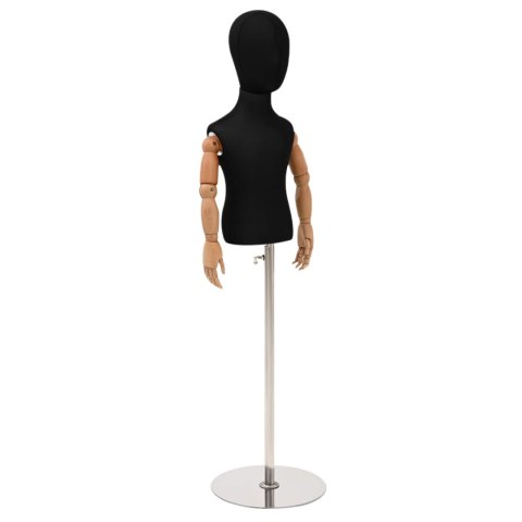 VidaXL Regulowany manekin 120-157 cm z podstawą Dla obu płci PP Czarny