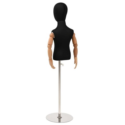 VidaXL Regulowany manekin 120-157 cm z podstawą Dla obu płci PP Czarny