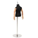 VidaXL Regulowany manekin 120-157 cm z podstawą Dla obu płci PP Czarny