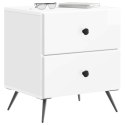 VidaXL Szafka Nocna 2 szt. Biały wysoki połysk 43 x 34,5 x 47,5 cm