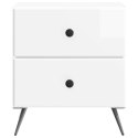 VidaXL Szafka Nocna 2 szt. Biały wysoki połysk 43 x 34,5 x 47,5 cm
