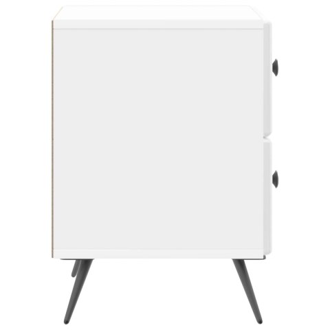 VidaXL Szafka Nocna 2 szt. Biały wysoki połysk 43 x 34,5 x 47,5 cm