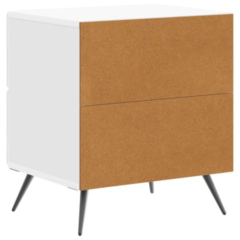 VidaXL Szafka Nocna 2 szt. Biały wysoki połysk 43 x 34,5 x 47,5 cm