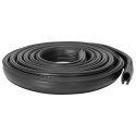 VidaXL Uszczelka drzwi garażowych Czarny 41 x 33 mm 5,5 m PVC