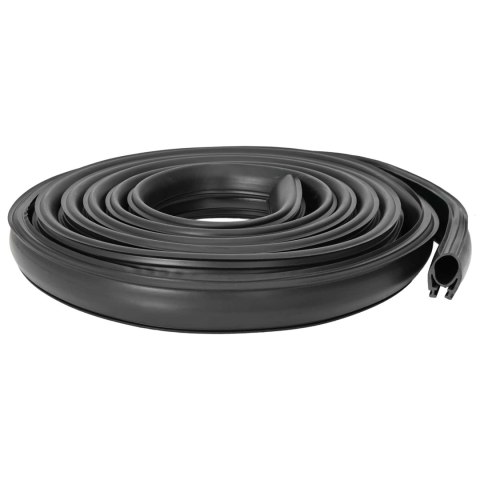 VidaXL Uszczelka drzwi garażowych Czarny 41 x 33 mm 5,5 m PVC