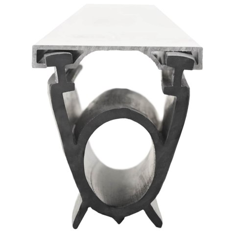VidaXL Uszczelka drzwi garażowych Czarny 41 x 33 mm 5,5 m PVC