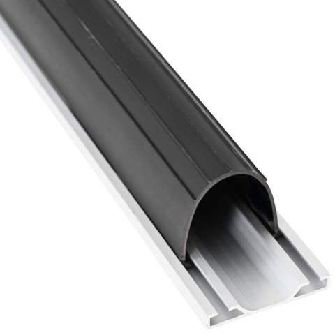 VidaXL Uszczelka drzwi garażowych Czarny 70 x 6 mm 4,5 m PVC