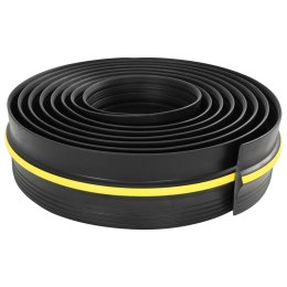 VidaXL Uszczelka podłogowa do garażu Czarny i Żółty 12 x 90 mm 5,5 m