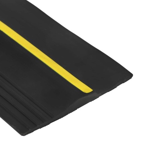 VidaXL Uszczelka podłogowa do garażu Czarny i Żółty 12 x 90 mm 5,5 m