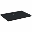 VidaXL Brodzik prysznicowy z kropeczkami 100 x 70 x 4 cm ABS Czarny