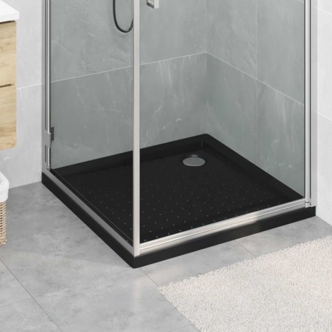 VidaXL Brodzik prysznicowy z kropeczkami 80 x 80 x 4 cm ABS Czarny