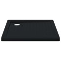VidaXL Brodzik prysznicowy z kropeczkami 80 x 80 x 4 cm ABS Czarny