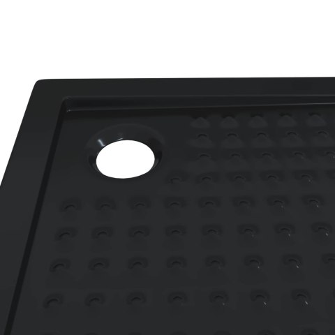 VidaXL Brodzik prysznicowy z kropeczkami 80 x 80 x 4 cm ABS Czarny