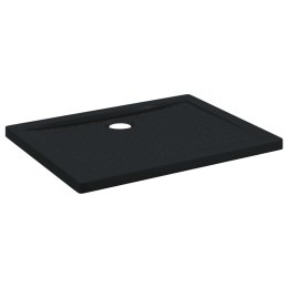 VidaXL Brodzik prysznicowy z kropeczkami 90 x 70 x 4 cm ABS Czarny