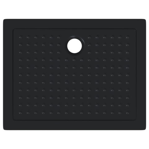 VidaXL Brodzik prysznicowy z kropeczkami 90 x 70 x 4 cm ABS Czarny