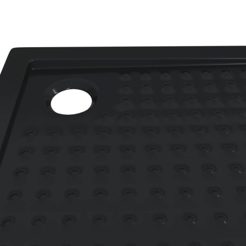 VidaXL Brodzik prysznicowy z kropeczkami 90 x 90 x 4 cm ABS Czarny