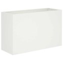 VidaXL Doniczka ogrodowa 2 szt. Biały 80 x 30 x 40 cm Stal zimnogięta