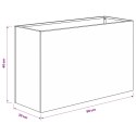 VidaXL Doniczka ogrodowa 2 szt. Biały 80 x 30 x 40 cm Stal zimnogięta