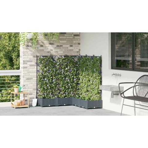 VidaXL Doniczka ogrodowa 5 szt. Jasnoszary 120 x 120 x 125,5 cm PP