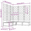 VidaXL Doniczka ogrodowa 5 szt. Jasnoszary 120 x 120 x 125,5 cm PP