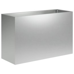 VidaXL Doniczka ogrodowa srebrny 80 x 40 x 50 cm Stal ocynkowana