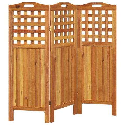 PARAWAN 3-PANELOWY 121,5X2X115CM LITE DREWNO AKACJOWE