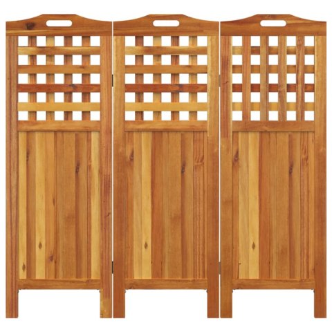 PARAWAN 3-PANELOWY 121,5X2X115CM LITE DREWNO AKACJOWE