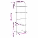VidaXL Półka na książki 5 poziomy 60 x 24 x 168 cm Drewno inżynieryjne