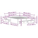 VidaXL Ramka łóżka Stare drewno 140 x 190 cm Drewno inżynieryjne