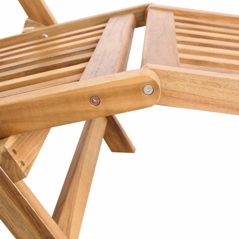 VidaXL Składane krzesło na taras naturalny Lite drewno teakowe