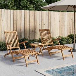 VidaXL Składane krzesło ogrodowe z stolikiem 2 pcs naturalny