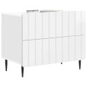 VidaXL Szafka Nocna Biały wysoki połysk 62 x 34,5 x 49,5 cm