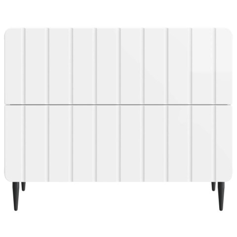 VidaXL Szafka Nocna Biały wysoki połysk 62 x 34,5 x 49,5 cm
