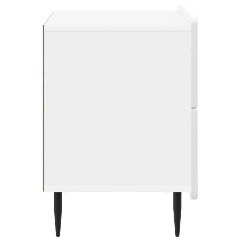 VidaXL Szafka Nocna Biały wysoki połysk 62 x 34,5 x 49,5 cm