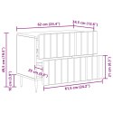 VidaXL Szafka Nocna Biały wysoki połysk 62 x 34,5 x 49,5 cm