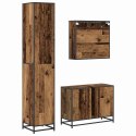 VidaXL Zestaw mebli łazienkowych 3 szt. Stare drewno 80 x 33 x 60 cm