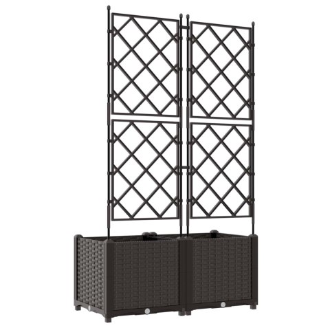 VidaXL Doniczka ogrodowa 2 szt. brązowy 80 x 40 x 143 cm PP