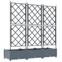 VidaXL Doniczka ogrodowa 3 szt. Jasnoszary 120 x 40 x 125,5 cm PP