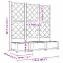 VidaXL Doniczka ogrodowa 3 szt. Jasnoszary 120 x 40 x 125,5 cm PP